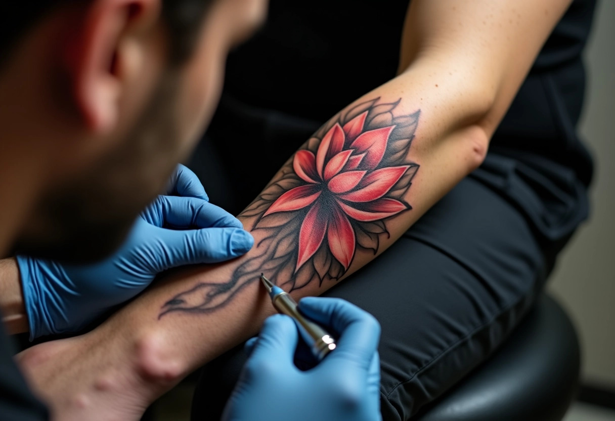 tatouage fleur de lotus