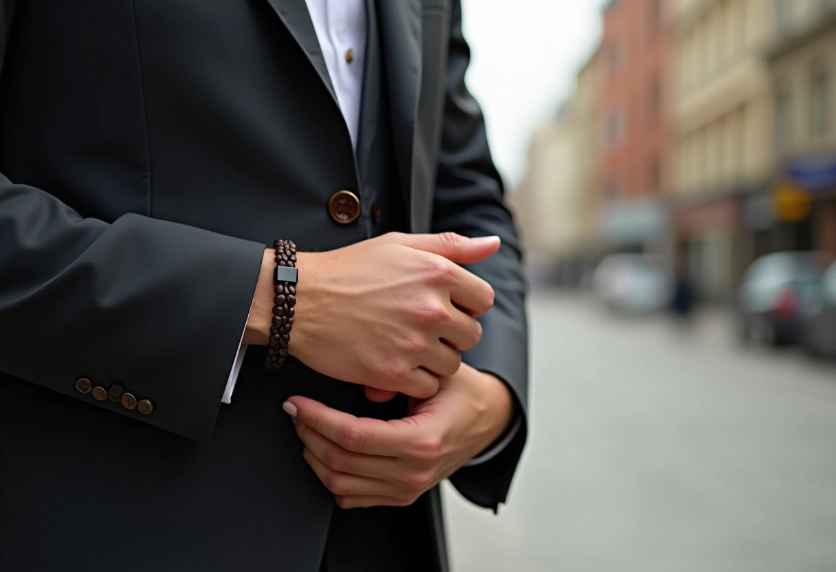 bracelet graine de café : l élégance brute au masculin - bracelet  café