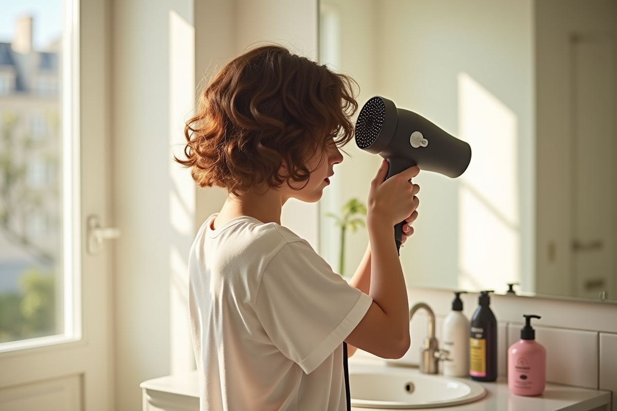 cheveux bouclés